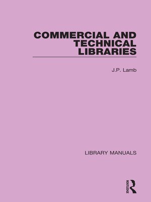 cover image of Commercial and Technical Libraries